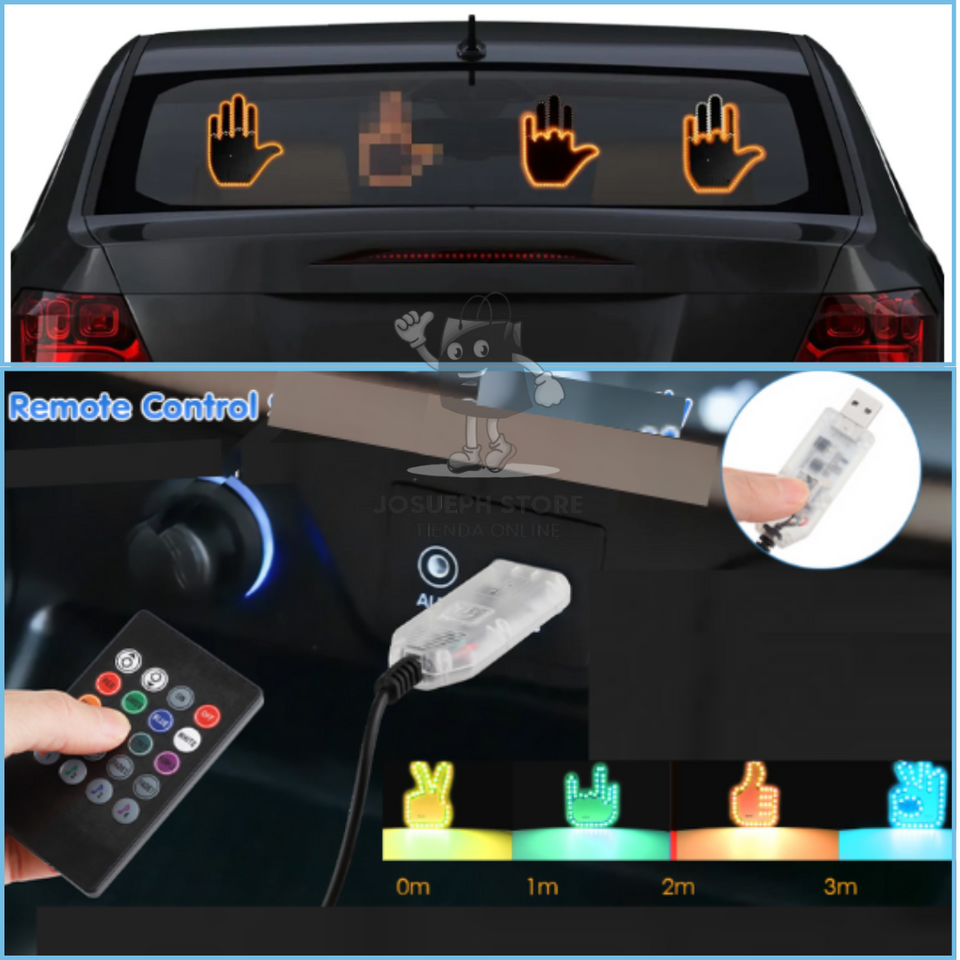 MANO CON LUCES LED PARA AUTO