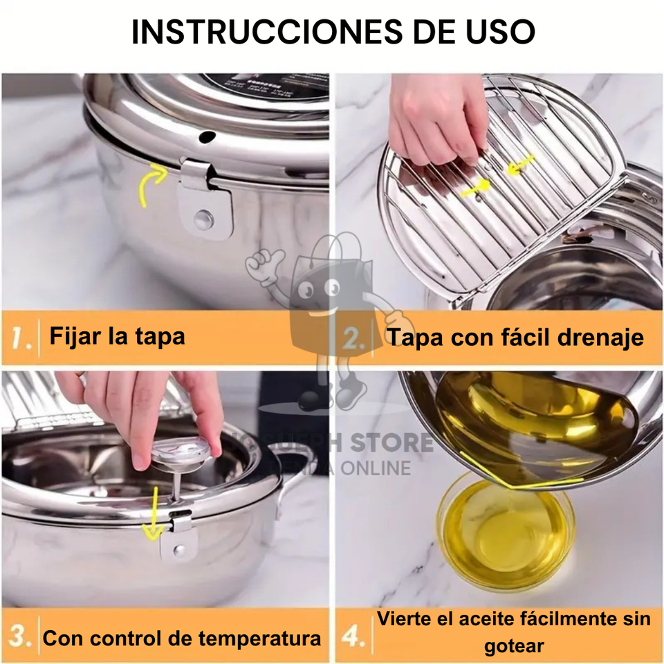 OLLA CON TERMÓMETRO PARA FRITURAS