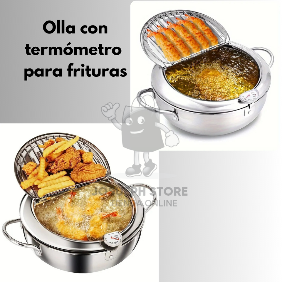 OLLA CON TERMÓMETRO PARA FRITURAS