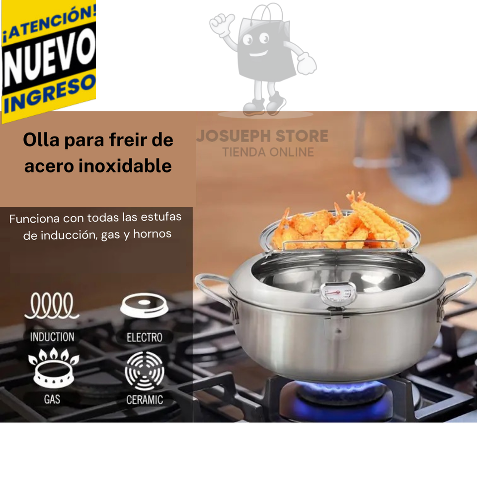 OLLA CON TERMÓMETRO PARA FRITURAS