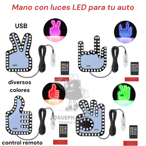 MANO CON LUCES LED PARA AUTO