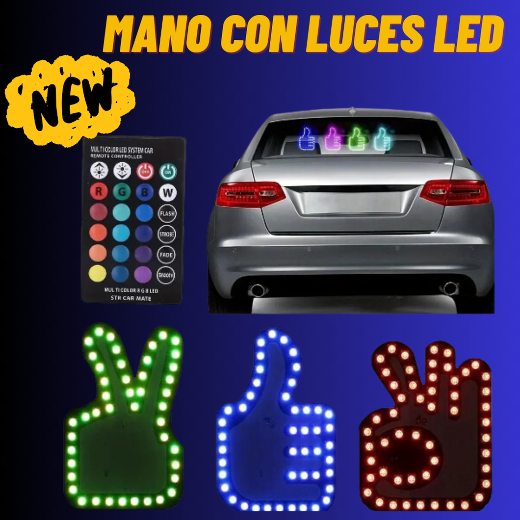 MANO CON LUCES LED PARA AUTO