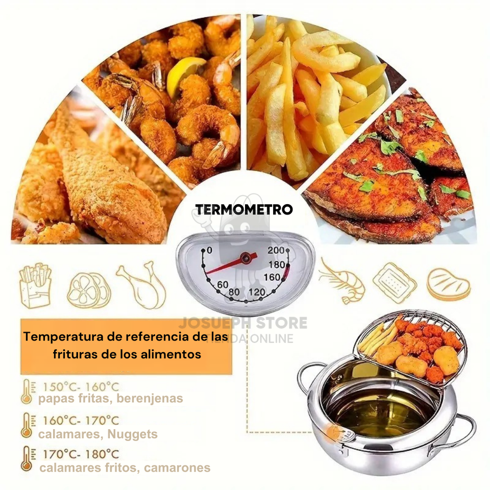 OLLA CON TERMÓMETRO PARA FRITURAS