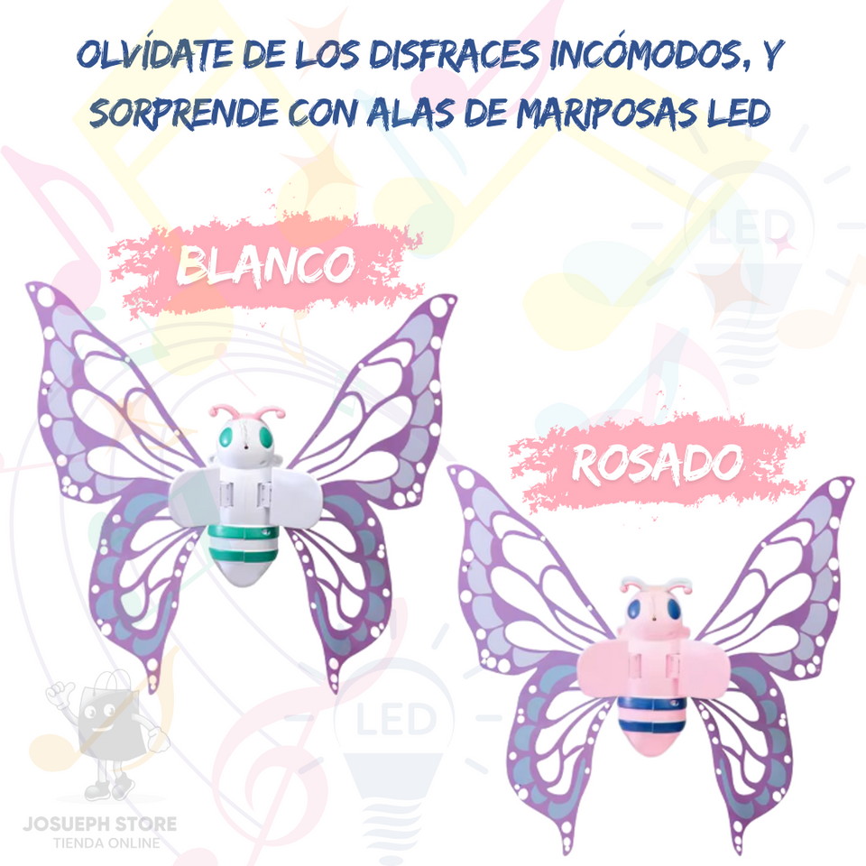 ALAS DE MARIPOSA MUSICAL Y LUCES LED